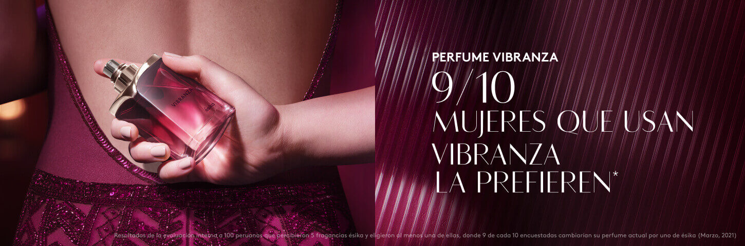 vibranza perfume de mujer de aroma oriental dulce de muy larga duración de ésika