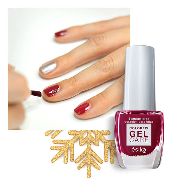 Decoración uñas navideñas glam paso uno vino tinto