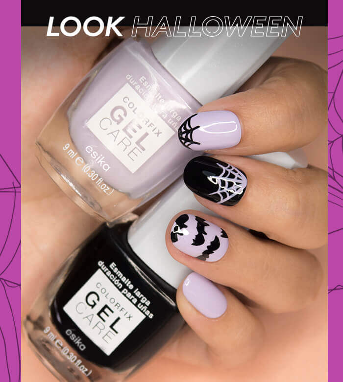 Tutorial de uñas para Halloween: Murciélagos Glam