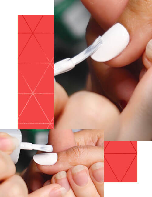 Diseño de franjas en uñas - paso 1