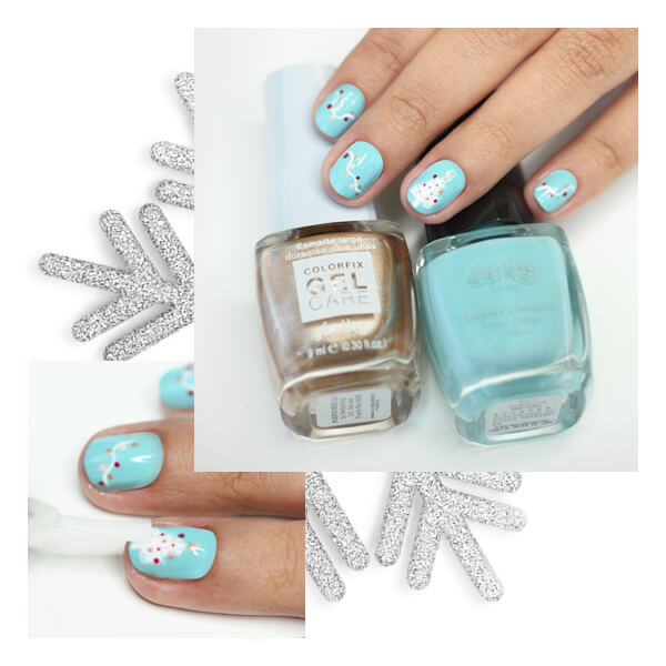 Decoración uñas navideñas divertidas paso cuatro look final