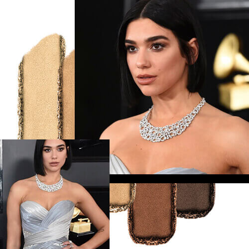 Dua Lipa Outfit grammy 2019 Doceto de Sombras Chic Nude de Esika