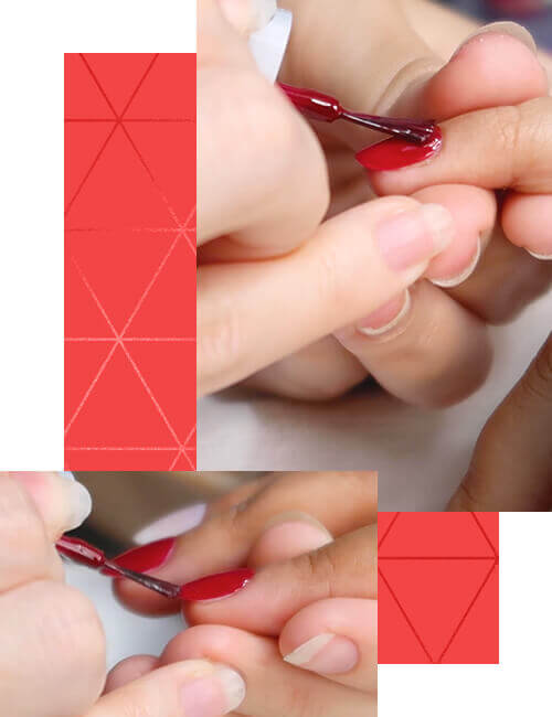 Diseño de copo de nieve para uñas navideñas - paso 1