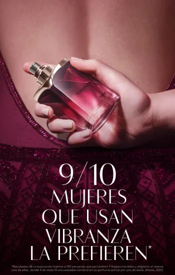 vibranza perfume de mujer de aroma oriental dulce de muy larga duración de ésika