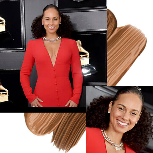 Alicia Keys Grammy 2019 Make up no Make up Base Natural Matte de Esika