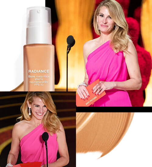 Julia Roberts maquillaje neutral y labios rosa Premios Oscar 2019