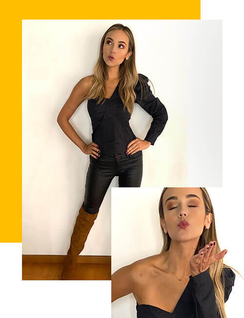 Outfit para navidad: Outfit negro con botas - Esika